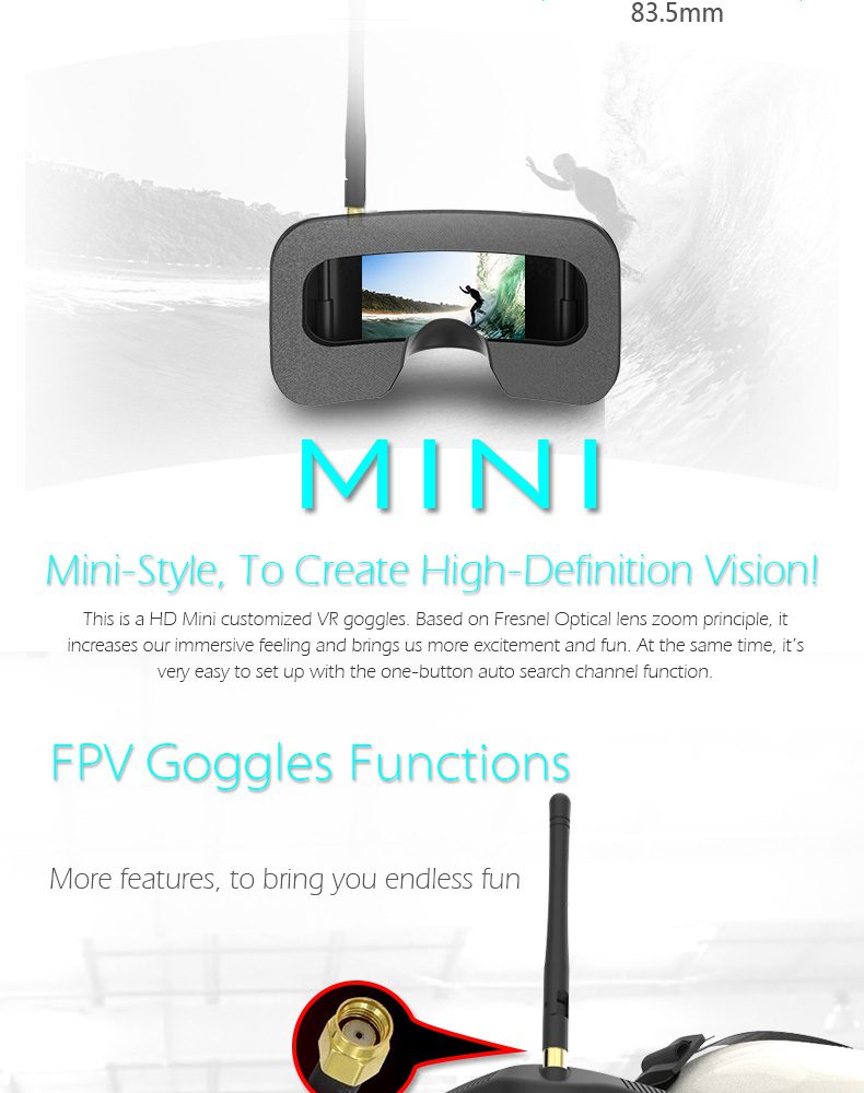 Рейсинг дрон Redpawz R011 5.8G + FPV очила за пилотиране VR-D1