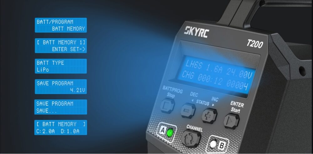 Зарядно устройство SkyRC T200 2 x 100W
