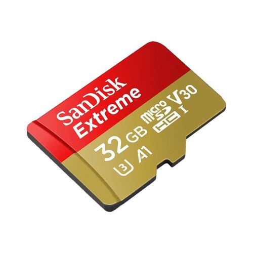 32GB MicroSD карта с памет SANDISK EXTREME, 160MB/S, CLASS 10, UHS-1 U3