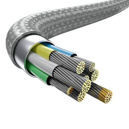 Бързо зареждащ кабел за данни Baseus Flash Series с кръгла глава Type C към C + DC 100W 2m