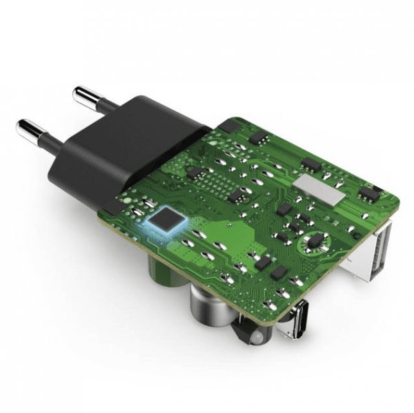 Зарядно 220V Power Delivery (PD) / Qualcomm® USB-C + USB-A, 42W, Черен
