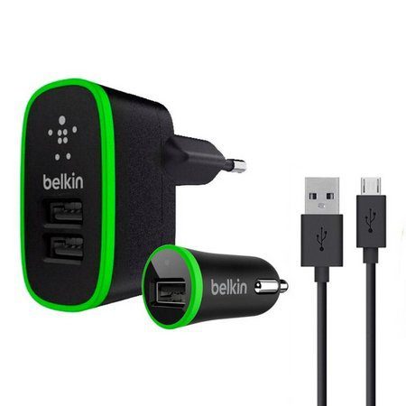 Комплект за зареждане Belkin + Micro USB / Lightning кабел
