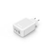 Зарядно 220V HAMA Power Delivery (PD) / Qualcomm® USB-C + USB-A, 42W, Бял
