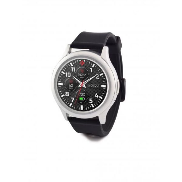 Смарт часовник MyKronoz ZeRound3, AMOLED тъч цветен екран сребрист