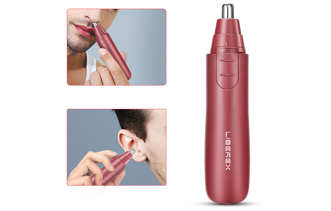 Електронен тример за уши и нос Liberex (червен)