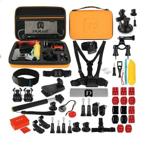 Set of 53 PULUZ action camera accessories
