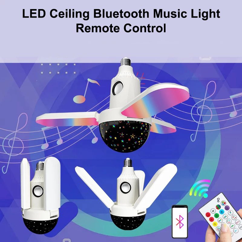 Музикална лампа тип крушка RGB с дистанционно