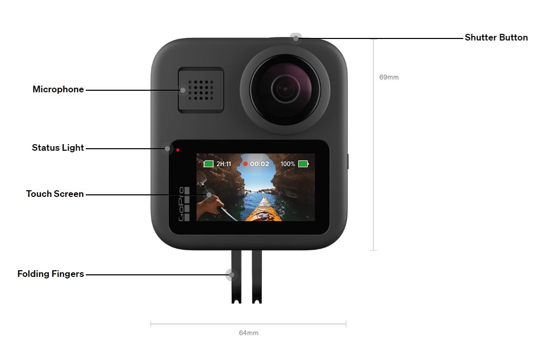 Екшън камера GoPro Max 360°, Touch, Wi-fi, 5.6K