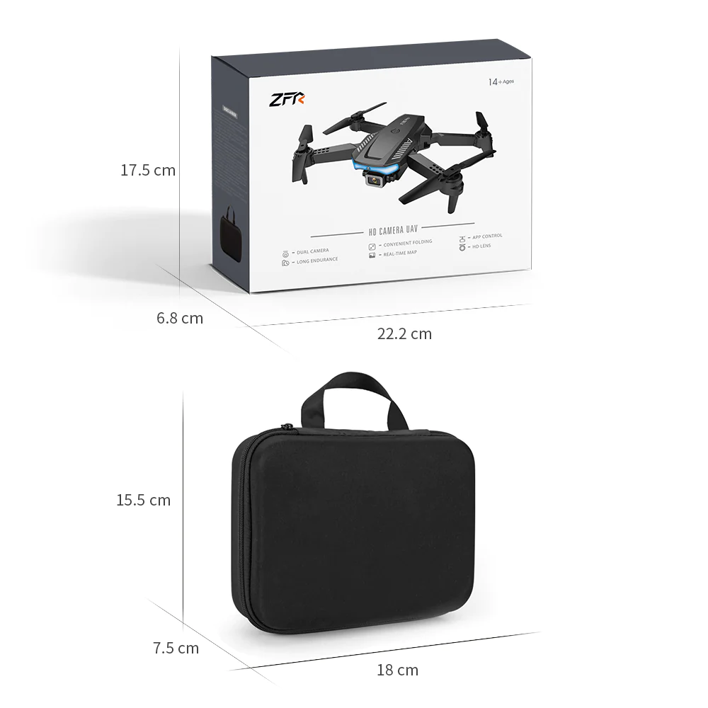 Drona ZFR F185 PRO 4K HD cu camera duala si senzori de obstacole - iDrones.Ro