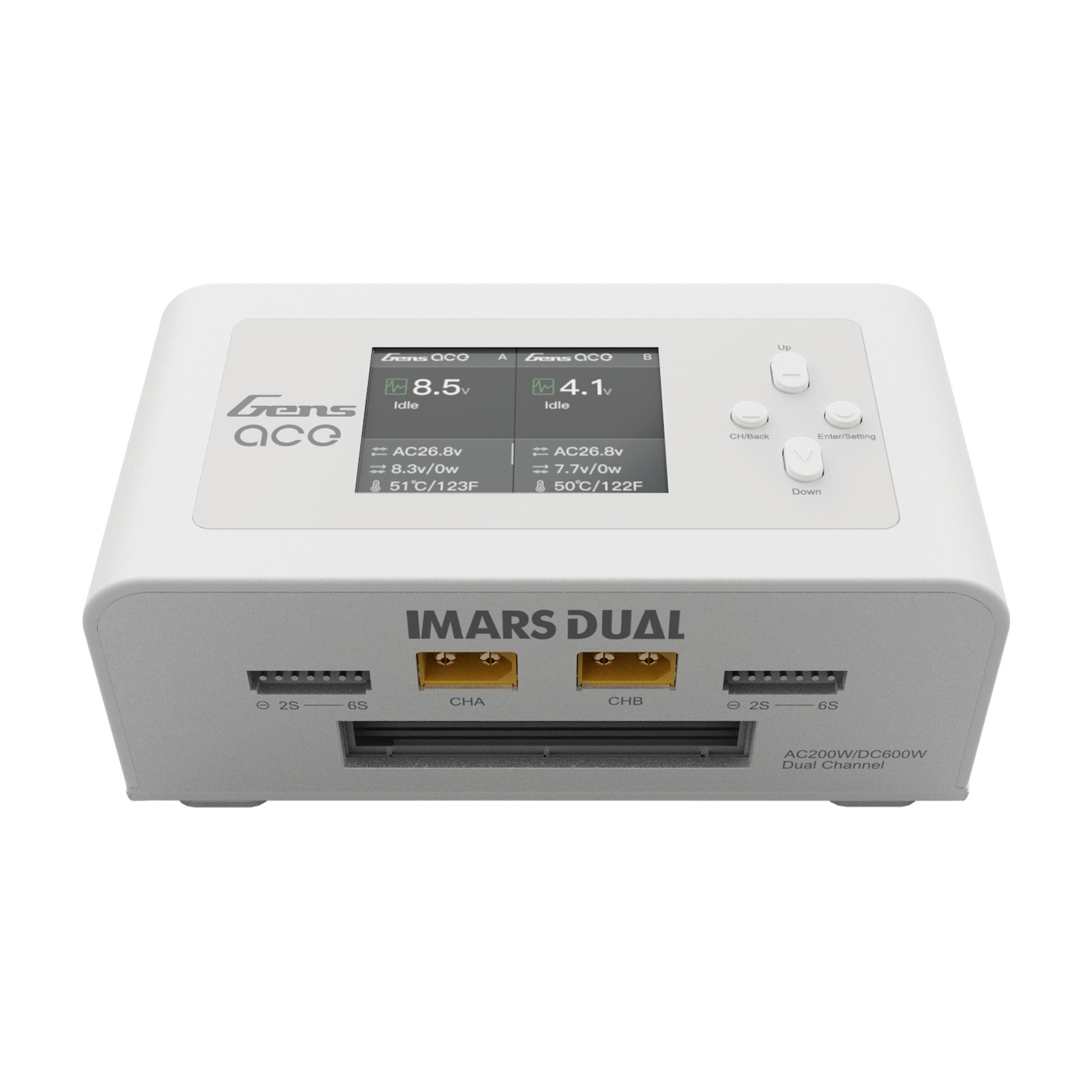Зарядно устройство GensAce Imars Dual Channel, AC200W/DC300Wx2