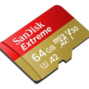 64GB MicroSD карта с памет SANDISK EXTREME, 160MB/S, CLASS 10, UHS-1 U3
