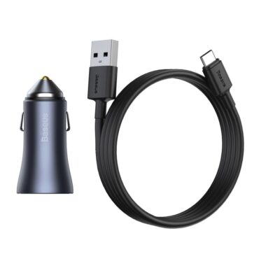 Зарядно за кола Baseus Golden Contactor Pro, USB + USB-C, QC4.0+, PD, SCP, 40W