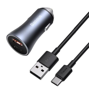 Зарядно за кола Baseus Golden Contactor Pro, USB + USB-C, QC4.0+, PD, SCP, 40W