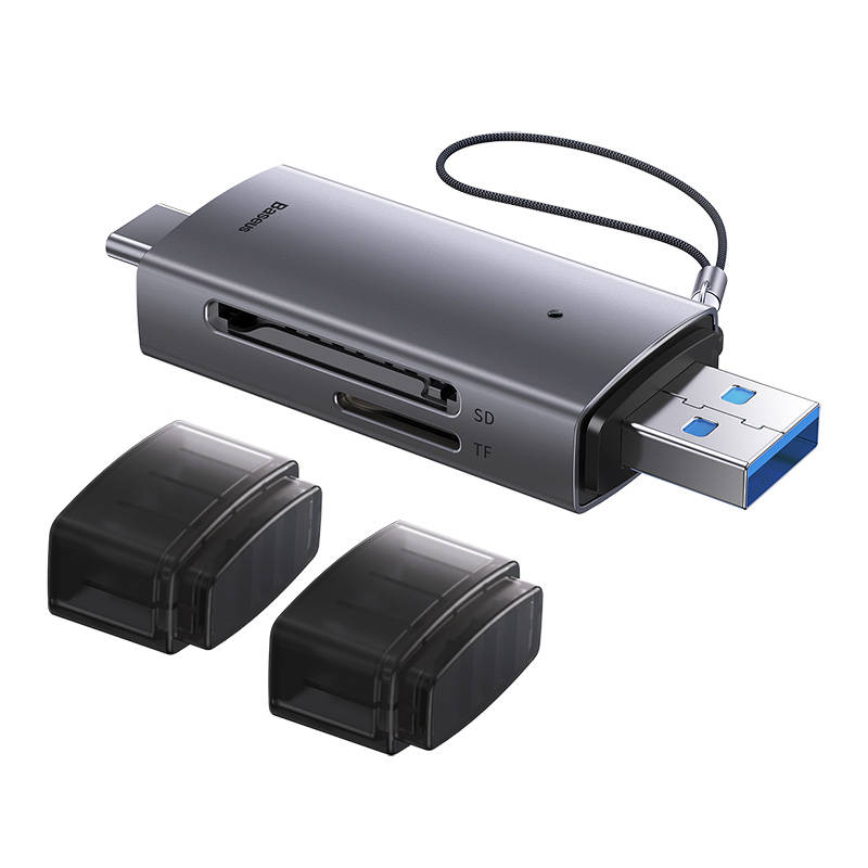 Четец на карти памет Baseus Lite Series SD/TF, USB + USB-C