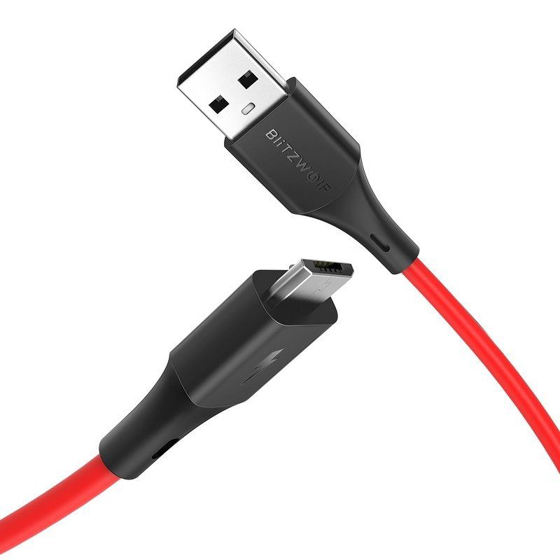 Micro USB кабел 0,3 м (червен) BlitzWolf BW-MC12 2A