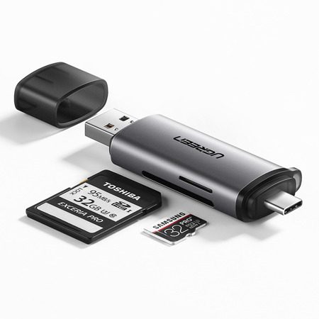 Адаптер USB + USB-C + SD + microSD четец за карти UGREEN