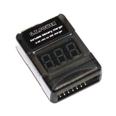 USB зарядно устройство + тестер за зареждане от 2S-6S LiPo батерия