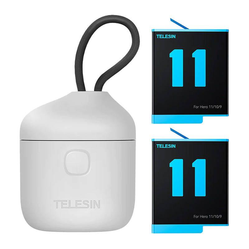 Зарядна кутия с 3 слота Telesin Allin box + 2 батерии за GoPro Hero 11 / 10 / 9