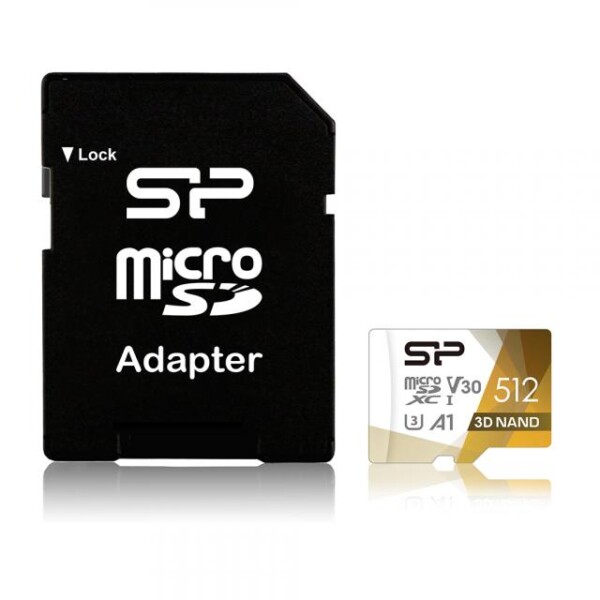 КАРТА ПАМЕТ SILICON POWER SUPERIOR PRO, 512GB, MICROSDXC, CLASS 10, SD ADAPTER