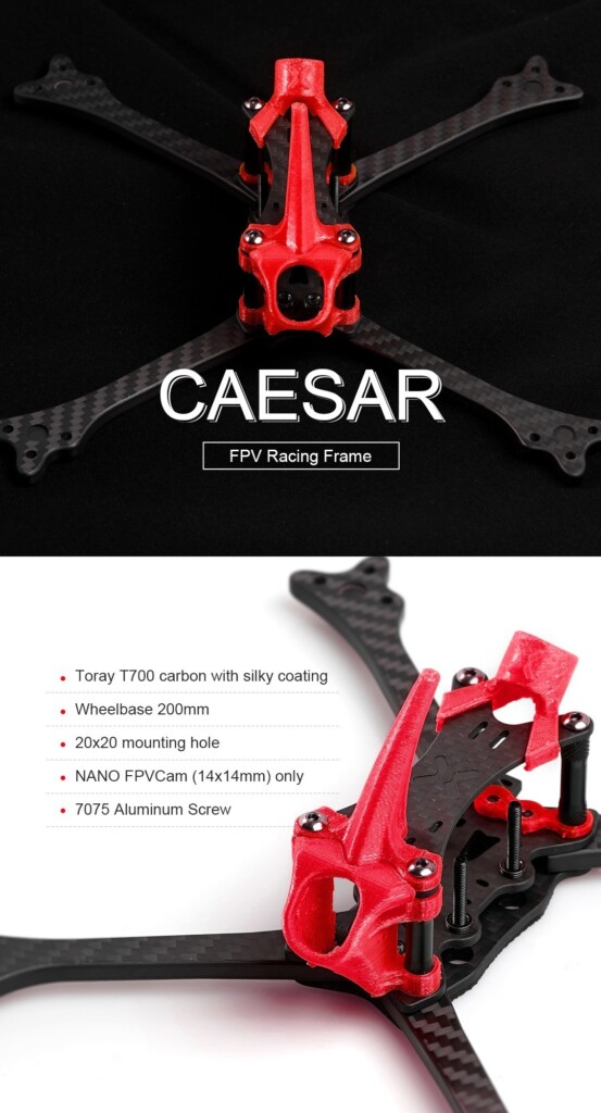 Рамка за FPV дрон Foxeer 5" CAESAR Racing T700