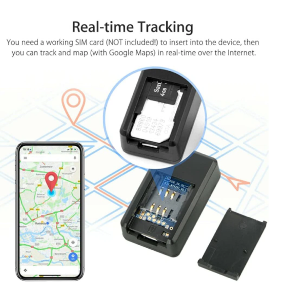 Мини GPS Тракер GF-07 за проследяване, слот за SIM карта