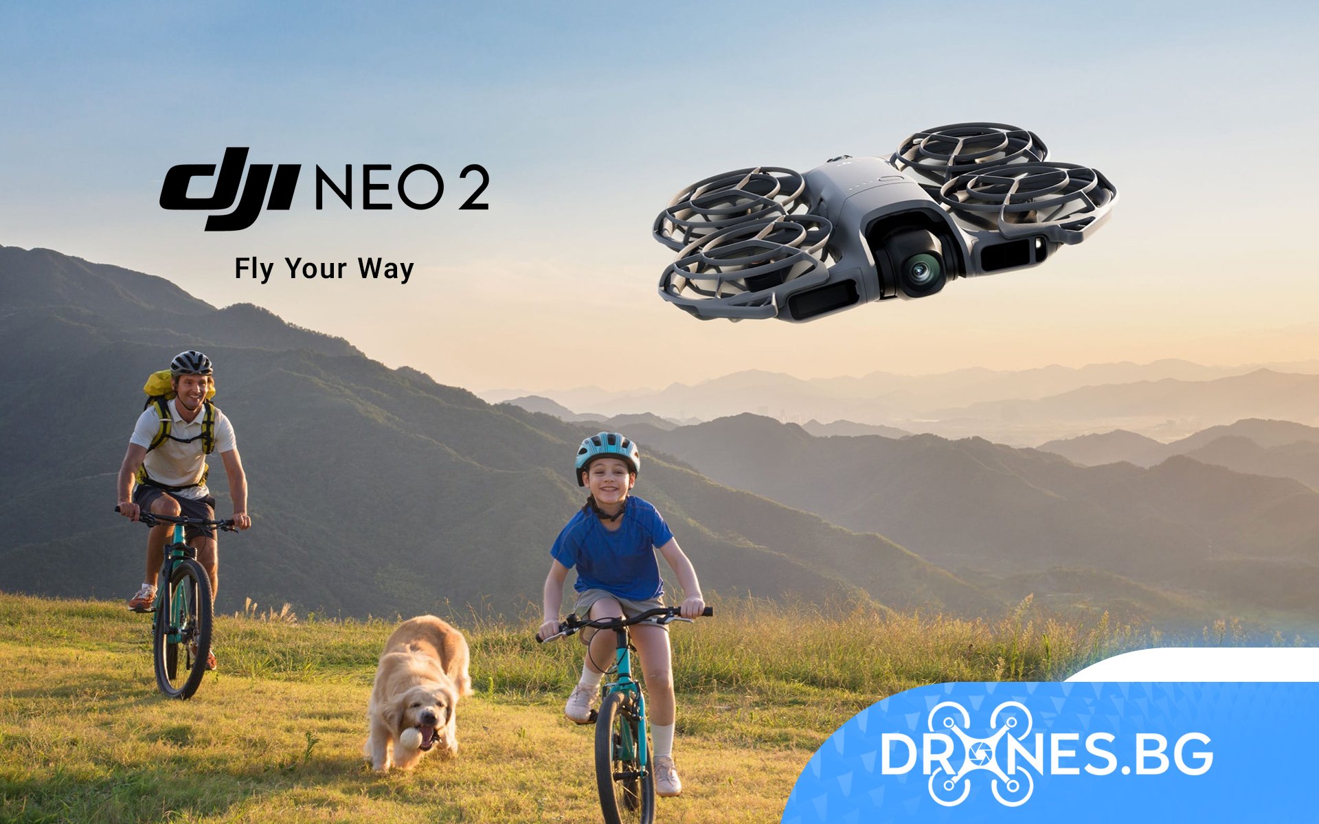 DJI Neo 2: По-безопасен и с повече креативни начини за следене на обект- Drones.bg Магазин за дронове, екшън камери, стабилизации, сервиз за дронове